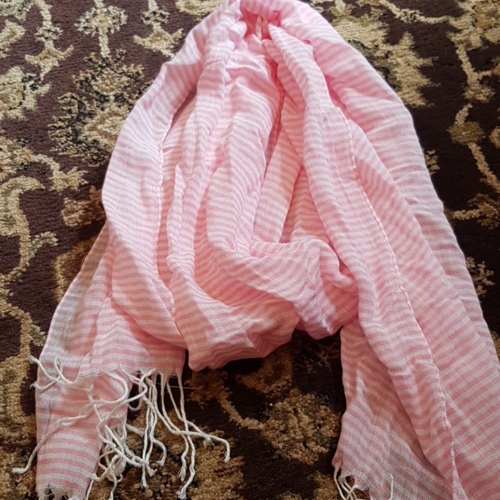 Striped cotton scarf * 3 for 15